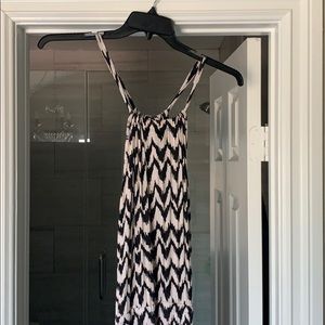 Black and white maxi dress